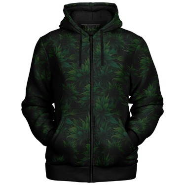 Chokefish™ Microfleece Zip-Up Hoodie Cannabis-004B